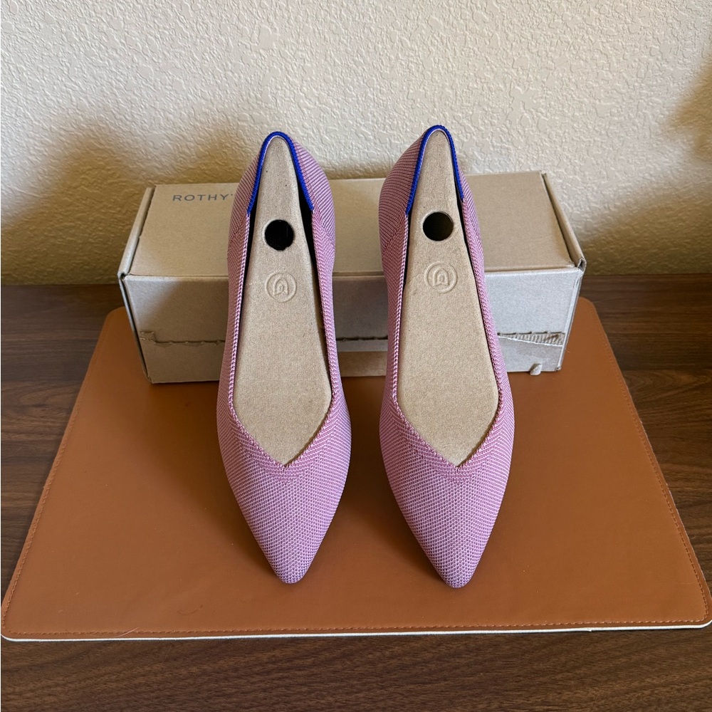 Rothy's The Point Lavender Desert Rose Flats size 8